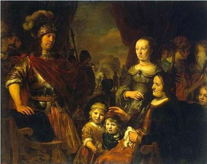 Coriolanus's Mother and Wife Begging him to Spare Rome